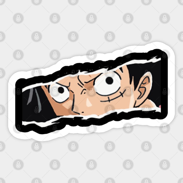 Luffy Eyes Anime Luffy Sticker TeePublic